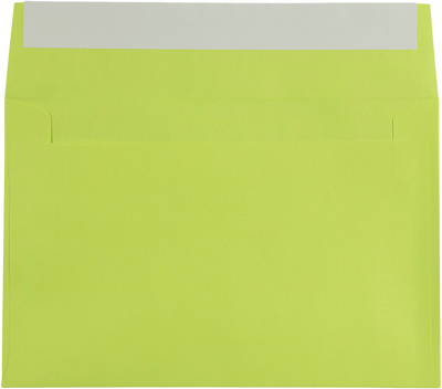 Ultra Lime Green 24lb A9 Invitation Envelopes (5 3/4 x 8 3/4) with Peel & Seal
