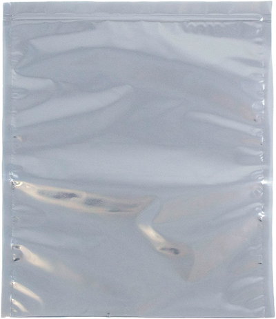 Clear Foil 32lb 9 x 12 Open End Envelopes with Zip Lock