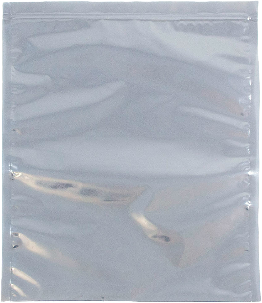 Clear Foil 32lb 9 x 12 Open End Envelopes with Zip Lock
