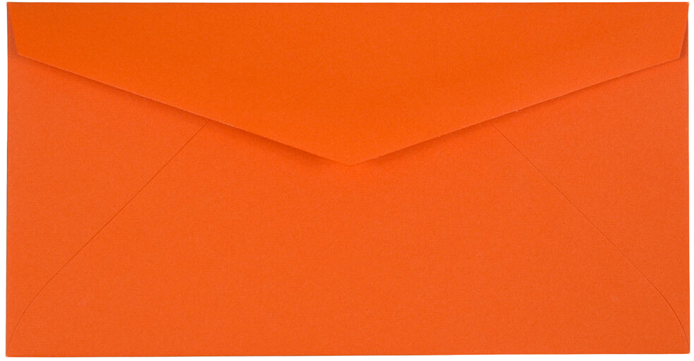 Mandarin Orange 24lb #7 3/4 Monarch Envelopes (3 7/8 x 7 1/2)