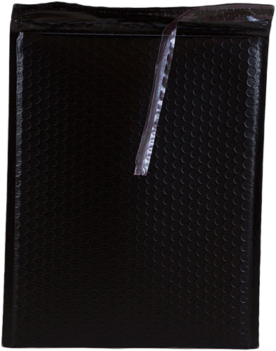 Black 80lb 9 x 12 Bubble Mailer with Peel & Seal
