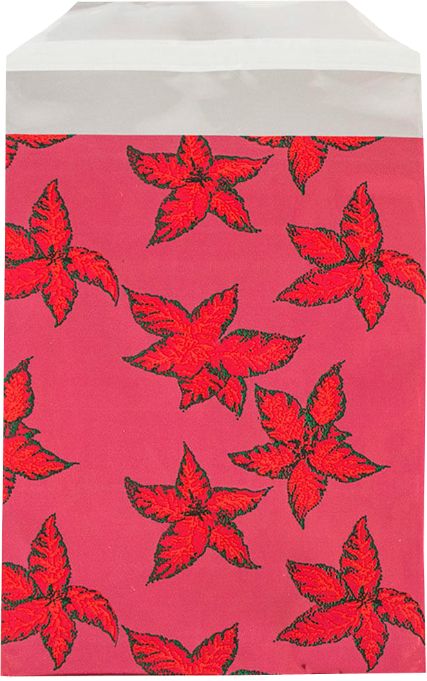 Red Holly Foil 32lb 9 x 12 Open End Envelopes with Peel & Seal
