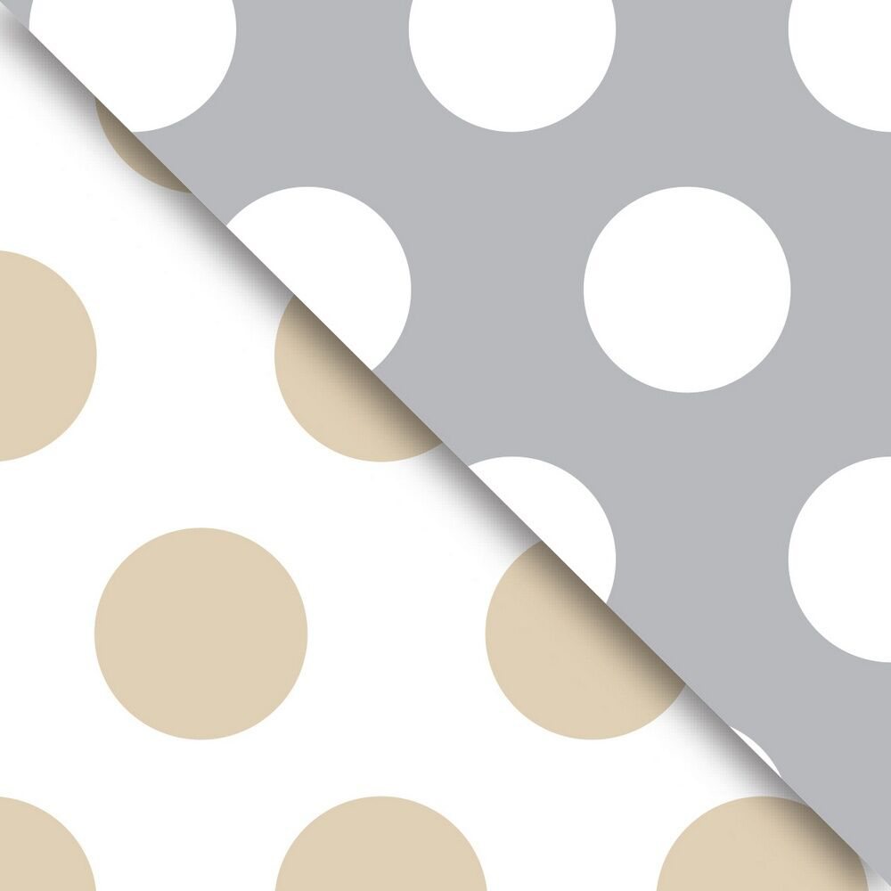 Gold and Silver Dot Bulk Wrapping Paper (520 Sq Ft)