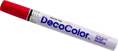 Red Broad Line Opaque Paint Marker