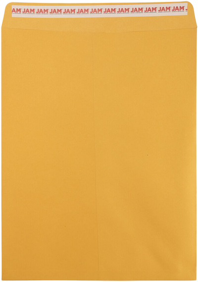 Brown Kraft 28lb 12 x 15 1/2 Open End Envelopes with Peel & Seal