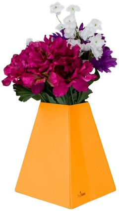 Orange Paper Pop Flower Up Vases - 3 Pack