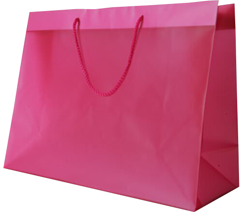 Ultra Fuchsia X-Large Horizontal Shopping Bags (15 x 12 x 6)