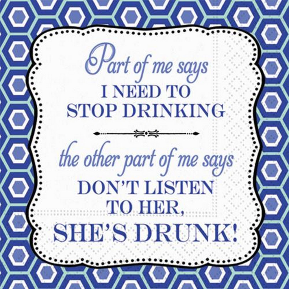 Part Of Me Says 5 x 5 Novelty Holiday Cocktail Napkins - 20 Pack