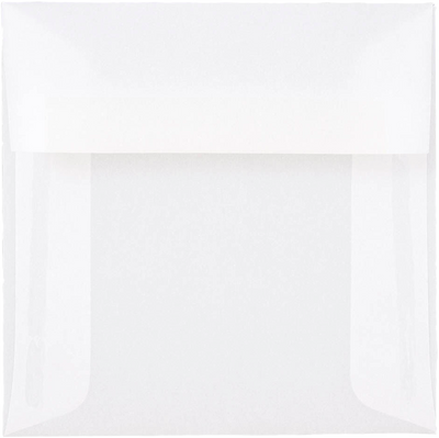 Clear Translucent 30lb 5 x 5 Square Envelopes