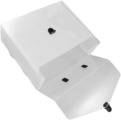 Clear 10 x 12 x 4 Plastic Carry Cases with Black Buckle