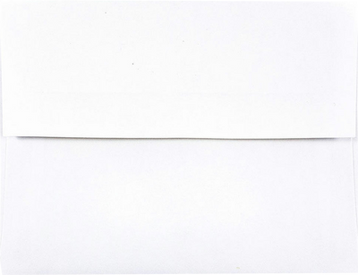 White with Red Foil Lining 24lb A2 Invitation Envelopes (4 3/8 x 5 3/4)