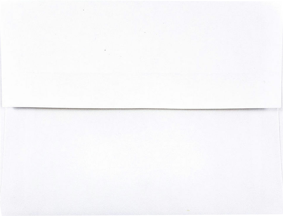 White with Red Foil Lining 24lb A2 Invitation Envelopes (4 3/8 x 5 3/4)