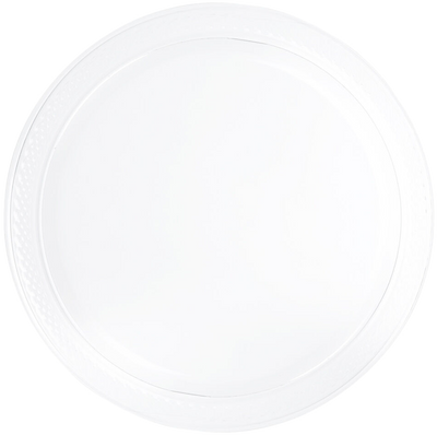 Clear Small Plastic Plates (7 Inch) - 20 Pack