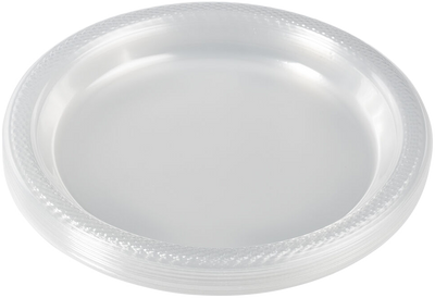 Clear Small Plastic Plates (7 Inch) - 20 Pack