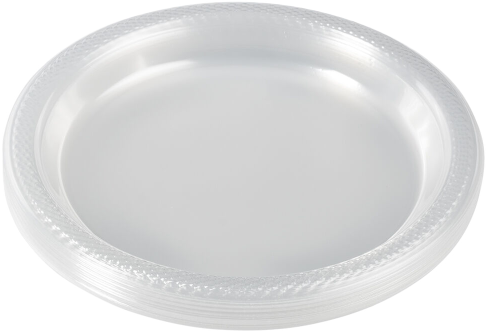 Clear Small Plastic Plates (7 Inch) - 20 Pack