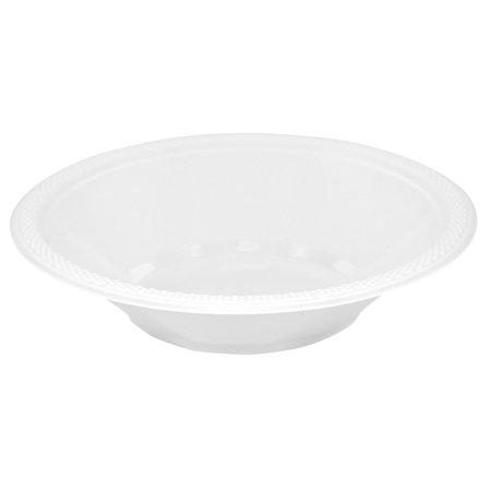 White Small Plastic Bowls (12oz) - 20 Pack