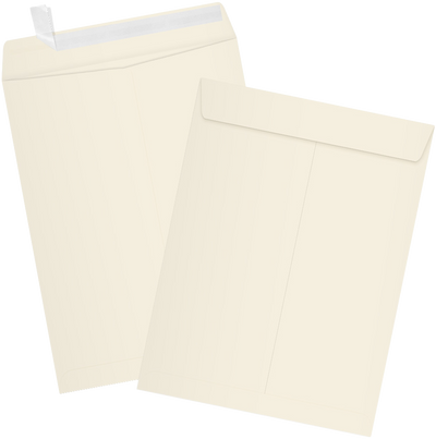Natural 28lb Cougar 9 x 12 Open End Premium Envelopes with Peel & Seal