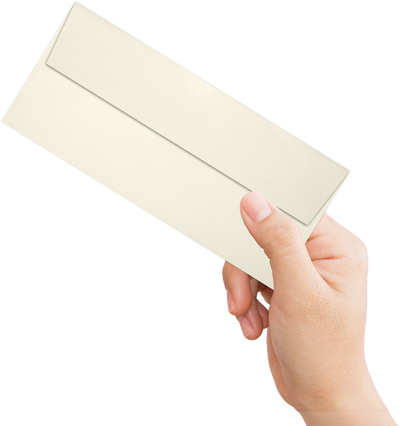 Natural 28lb Cougar #9 Slimline Square Flap Premium Envelopes (3 7/8 x 8 7/8)