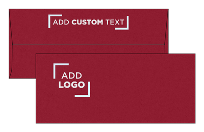 Garnet Dark Red 32lb #9 Slimline Square Flap Envelopes (3 7/8 x 8 7/8) with Peel & Seal
