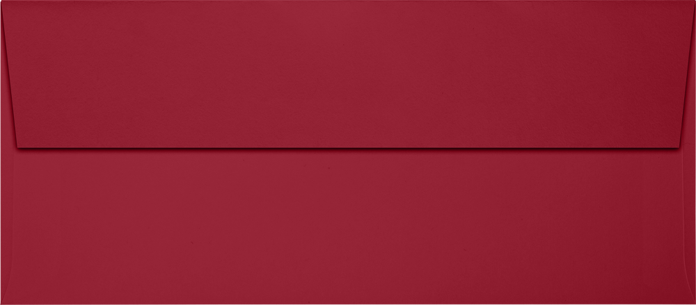 Garnet Dark Red 32lb #9 Slimline Square Flap Envelopes (3 7/8 x 8 7/8) with Peel & Seal
