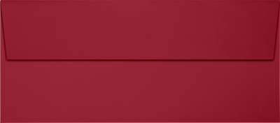 Garnet Dark Red 32lb #9 Slimline Square Flap Envelopes (3 7/8 x 8 7/8) with Peel & Seal