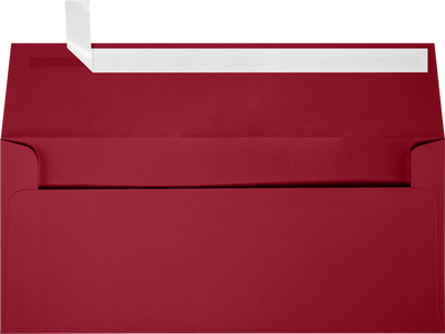 Garnet Dark Red 32lb #9 Slimline Square Flap Envelopes (3 7/8 x 8 7/8) with Peel & Seal
