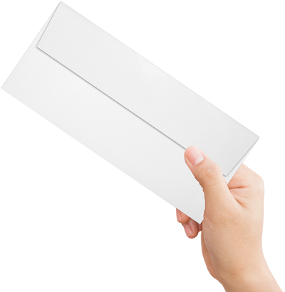 White 32lb Cougar #9 Slimline Square Flap Premium Envelopes (3 7/8 x 8 7/8)