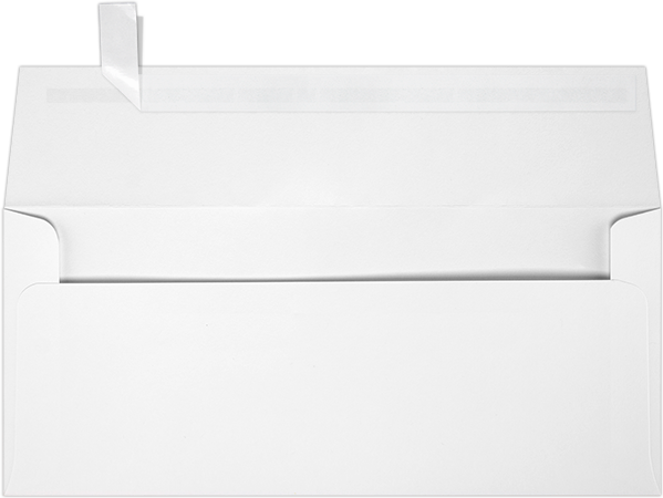 White 32lb Cougar #9 Slimline Square Flap Premium Envelopes (3 7/8 x 8 7/8)
