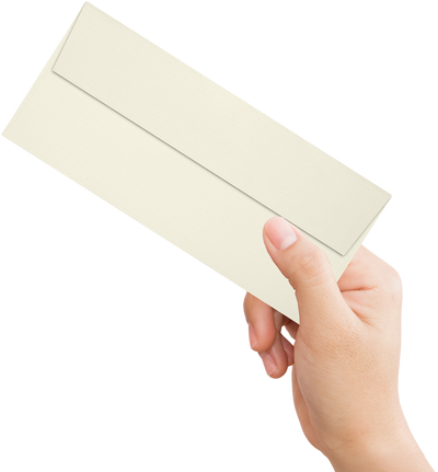 Natural Linen 32lb #9 Slimline Square Flap Envelopes (3 7/8 x 8 7/8) with Peel & Seal