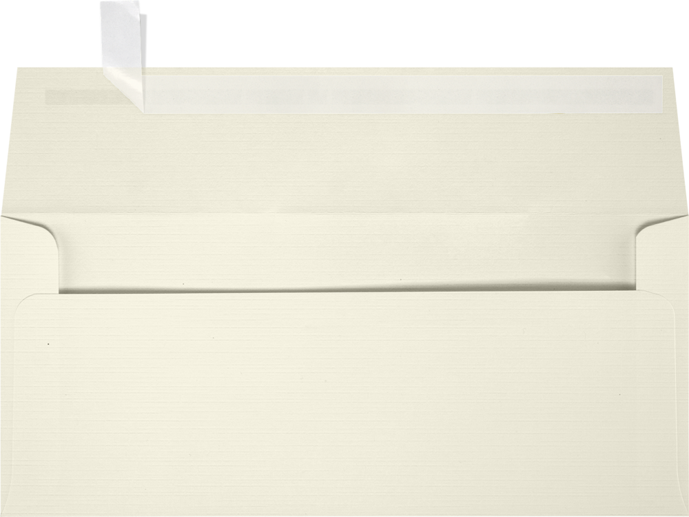 Natural Linen 32lb #9 Slimline Square Flap Envelopes (3 7/8 x 8 7/8) with Peel & Seal
