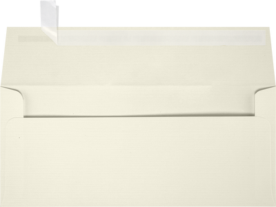 Natural Linen 32lb #9 Slimline Square Flap Envelopes (3 7/8 x 8 7/8) with Peel & Seal