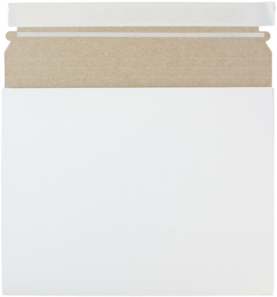 White 130lb 10 x 7 3/4 x 1 Photo Mailer Envelopes with Peel & Seal