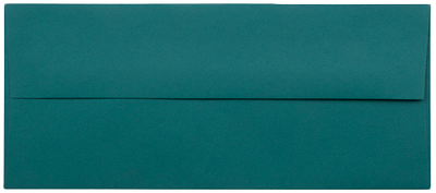 Teal Blue 32lb #10 Square Flap Envelopes (4 1/8 x 9 1/2)