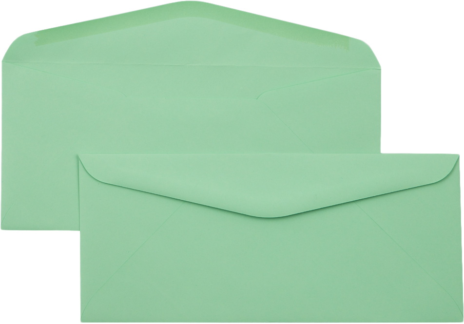 Pastel Green 24lb #9 Regular Envelopes (3 7/8 x 8 7/8)