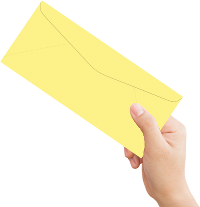 Pastel Canary Yellow 24lb #9 Regular Envelopes (3 7/8 x 8 7/8)