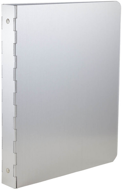 Silver Aluminum 1 Inch 3-Ring Binder