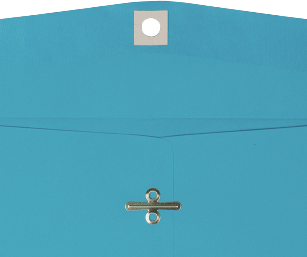 Pool Blue 24lb 9 x 12 Open End Envelopes with Clasp
