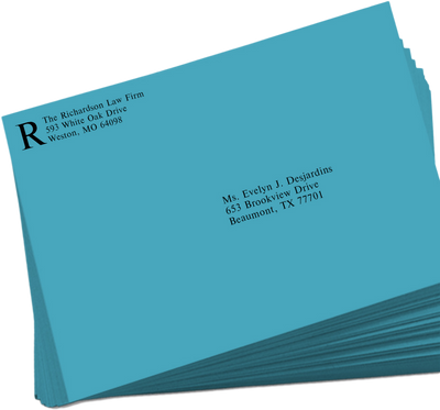 Pool Blue 24lb 9 x 12 Open End Envelopes with Clasp