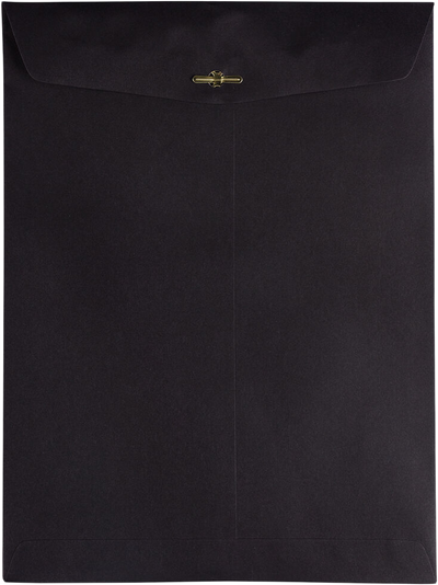 Smooth Midnight Black24lb 9 x 12 Open End Envelopes with Clasp