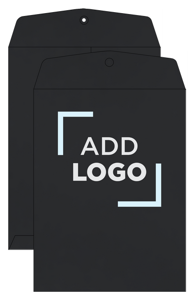 Smooth Midnight Black24lb 9 x 12 Open End Envelopes with Clasp