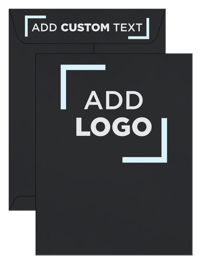 Smooth Midnight Black 32lb 8 3/4 x 11 1/4 Open End Envelopes with Peel & Seal