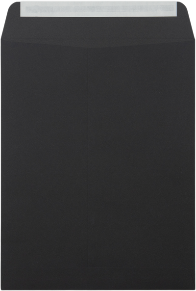 Smooth Midnight Black 32lb 8 3/4 x 11 1/4 Open End Envelopes with Peel & Seal
