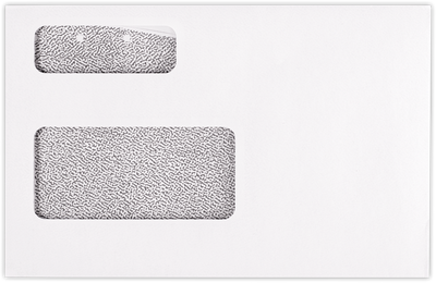 White 24lb T4 Double Window Envelopes (5 3/4 x 9)