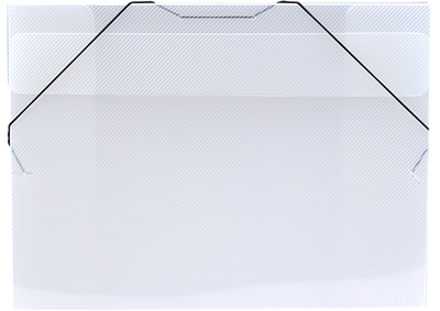 Clear Grid 11 x 15 x 1/2 Plastic Portfolios with Elastic