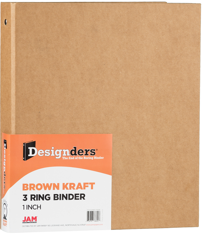 Brown Kraft 1 Inch 3-Ring Binder