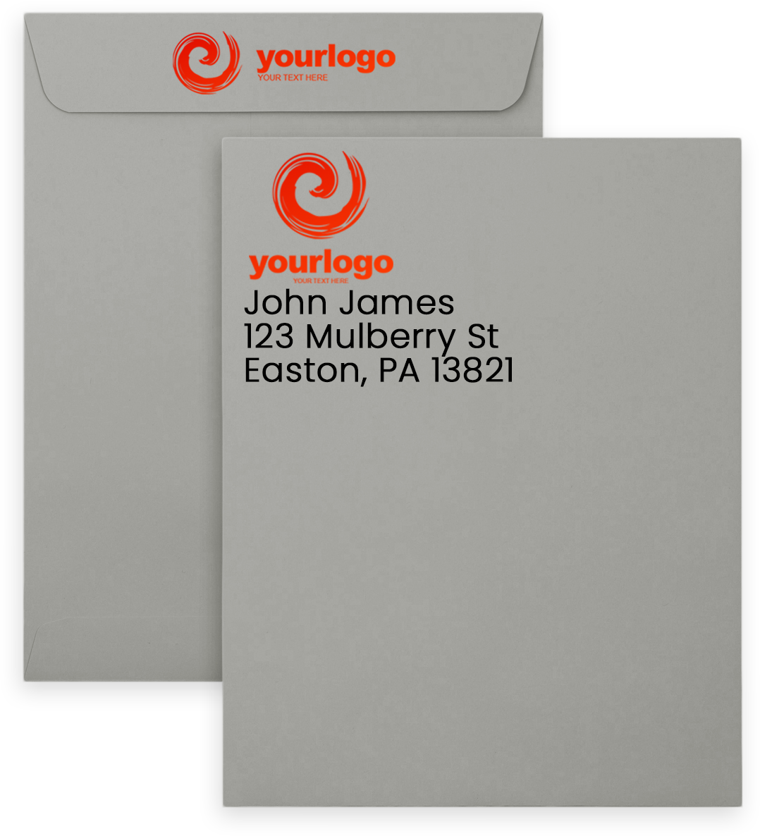 Pastel Gray 24lb 6 1/2 x 9 1/2 Open End Envelopes with Peel & Seal