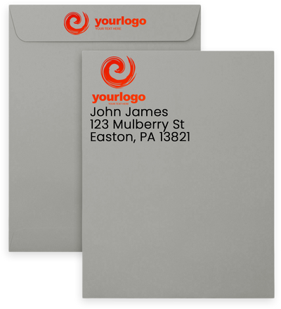 Pastel Gray 24lb 6 1/2 x 9 1/2 Open End Envelopes with Peel & Seal