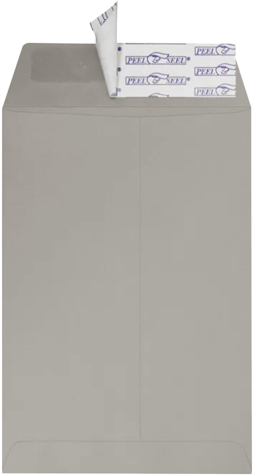 Pastel Gray 24lb 6 1/2 x 9 1/2 Open End Envelopes with Peel & Seal