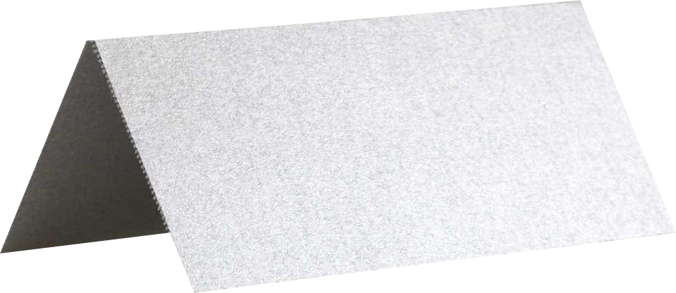 Silver Metallic 3 3/4 x 1 3/4 Printable Place Cards