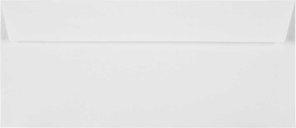 White 24lb #10 Square Flap Envelopes (4 1/8 x 9 1/2) with Peel & Seal